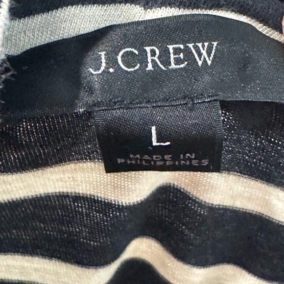 J. Crew Black and White Striped Turtleneck - Picture 2 of 3